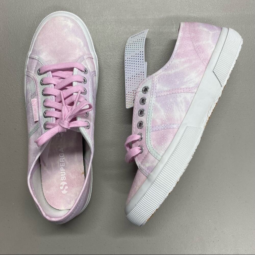 Superga Fantasy Sneaker Low Top Pink Purple Tie Dye Fantasia Cotu Womens Size 10